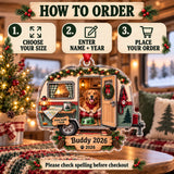 Personalized RV Dog Navigator Acrylic Ornament — Product details