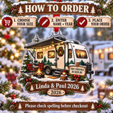 Personalized First Christmas in Our RV Acrylic Ornament — Product details
