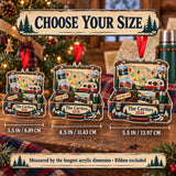 Personalized USA Road Trip Suitcase Acrylic Ornament — Personalization example
