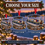 Personalized Personalized Pontoon Boat Acrylic Ornament — Personalization example
