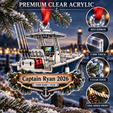 Personalized Center Console Captain Acrylic Ornament — Flat acrylic material