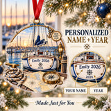 Personalized Sailboat Adventure Acrylic Ornament — Personalization guide