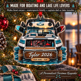 Personalized Wake Boat Weekend Acrylic Ornament — Size guide