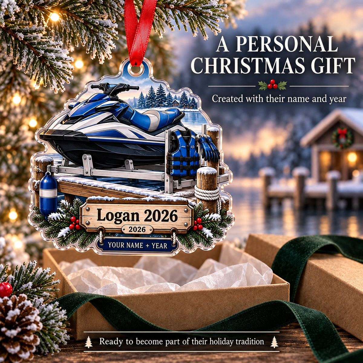 Personalized Personal Watercraft Keepsake Acrylic Ornament — Gift inspiration