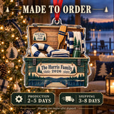 Personalized Lake House Dock Box Acrylic Ornament — Production and delivery