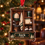 Personalized The 19th Hole Locker Acrylic Ornament — Main design