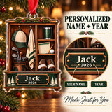 Personalized The 19th Hole Locker Acrylic Ornament — Personalization guide