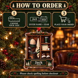 Personalized The 19th Hole Locker Acrylic Ornament — Product details