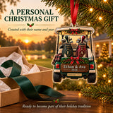 Personalized Golf Couple Cart Acrylic Ornament — Gift inspiration
