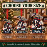 Personalized Junior Golfer Starter Bag Acrylic Ornament — Personalization example
