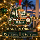 Personalized Retirement Tee Time Acrylic Ornament — Production and delivery