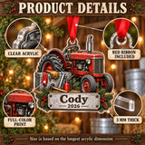 Personalized Tractor Tool Box Acrylic Ornament — How to order
