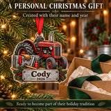 Personalized Tractor Tool Box Acrylic Ornament — Gift inspiration