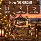 Personalized Cattle Ranch Gate Acrylic Ornament — Product details
