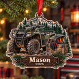 Personalized ATV Trail Gear Crate Acrylic Ornament