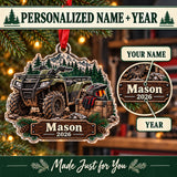 Personalized ATV Trail Gear Crate Acrylic Ornament