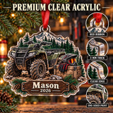 Personalized ATV Trail Gear Crate Acrylic Ornament