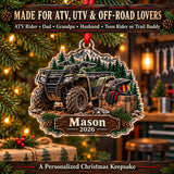 Personalized ATV Trail Gear Crate Acrylic Ornament