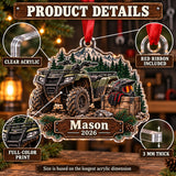 Personalized ATV Trail Gear Crate Acrylic Ornament