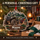 Personalized ATV Trail Gear Crate Acrylic Ornament