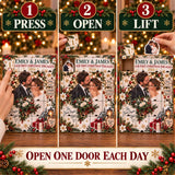 Personalized Our First Christmas Engaged Advent Calendar with 24 Photo Ornaments