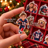 Personalized Football Family Advent Calendar with 24 Photo Ornaments