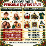Personalized Soccer Family Advent Calendar with 24 Photo Ornaments