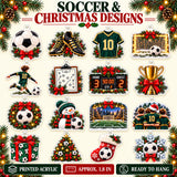 Personalized Soccer Family Advent Calendar with 24 Photo Ornaments