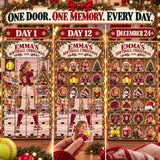 Personalized Softball Player Advent Calendar with 24 Photo Ornaments