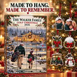 Personalized Golf Family Advent Calendar with 24 Photo Ornaments