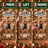 Personalized Wrestling Athlete Advent Calendar with 24 Photo Ornaments