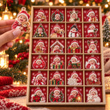 Personalized Baby's First Christmas Photo Advent Calendar with 24 Photo Ornaments