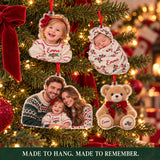 Personalized Baby's First Christmas Photo Advent Calendar with 24 Photo Ornaments