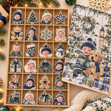 Personalized Baby Boy First Christmas Advent Calendar with 24 Photo Ornaments