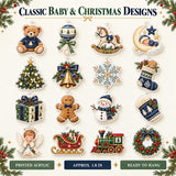 Personalized Baby Boy First Christmas Advent Calendar with 24 Photo Ornaments