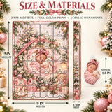 Personalized Baby Girl First Christmas Advent Calendar with 24 Photo Ornaments