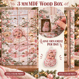 Personalized Baby Girl First Christmas Advent Calendar with 24 Photo Ornaments