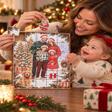 Personalized Rainbow Baby First Christmas Advent Calendar with 24 Photo Ornaments