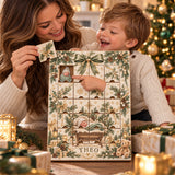 Personalized Miracle Baby First Christmas Advent Calendar with 24 Photo Ornaments