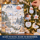 Personalized NICU Graduate First Christmas Advent Calendar with 24 Photo Ornaments