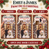 Personalized From I Do To Christmas Advent Calendar with 24 Photo Ornaments