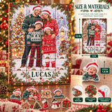 Personalized Adopted Baby First Christmas Advent Calendar with 24 Photo Ornaments