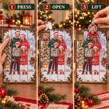 Personalized Adopted Baby First Christmas Advent Calendar with 24 Photo Ornaments