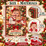 Personalized First Grandbaby Christmas Advent Calendar with 24 Photo Ornaments