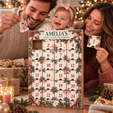 Personalized Baby's First Year Memories Advent Calendar with 24 Photo Ornaments