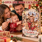 Personalized Little Reindeer Baby Christmas Advent Calendar with 24 Photo Ornaments
