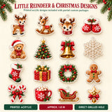 Personalized Little Reindeer Baby Christmas Advent Calendar with 24 Photo Ornaments