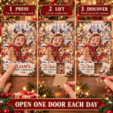 Personalized Little Reindeer Baby Christmas Advent Calendar with 24 Photo Ornaments