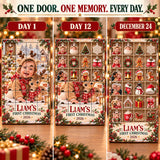 Personalized Little Reindeer Baby Christmas Advent Calendar with 24 Photo Ornaments