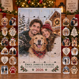 Personalized Our First Christmas Fur Family Advent Calendar with 24 Photo Ornaments
